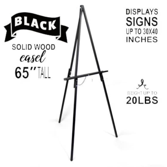 Wooden Wedding Easel for Welcome Sign, Floor Standing Easel Stand for  Display, Choose from Natural Wood, Gold, Rose Gold, Silver, White or Black,  65