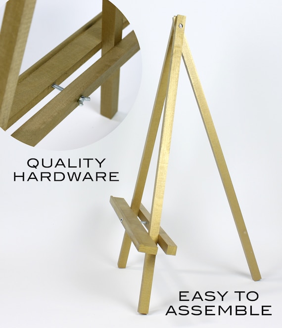 GOLD Easel . 66 Inch Solid Wood Wedding Sign Easel Stand . Display