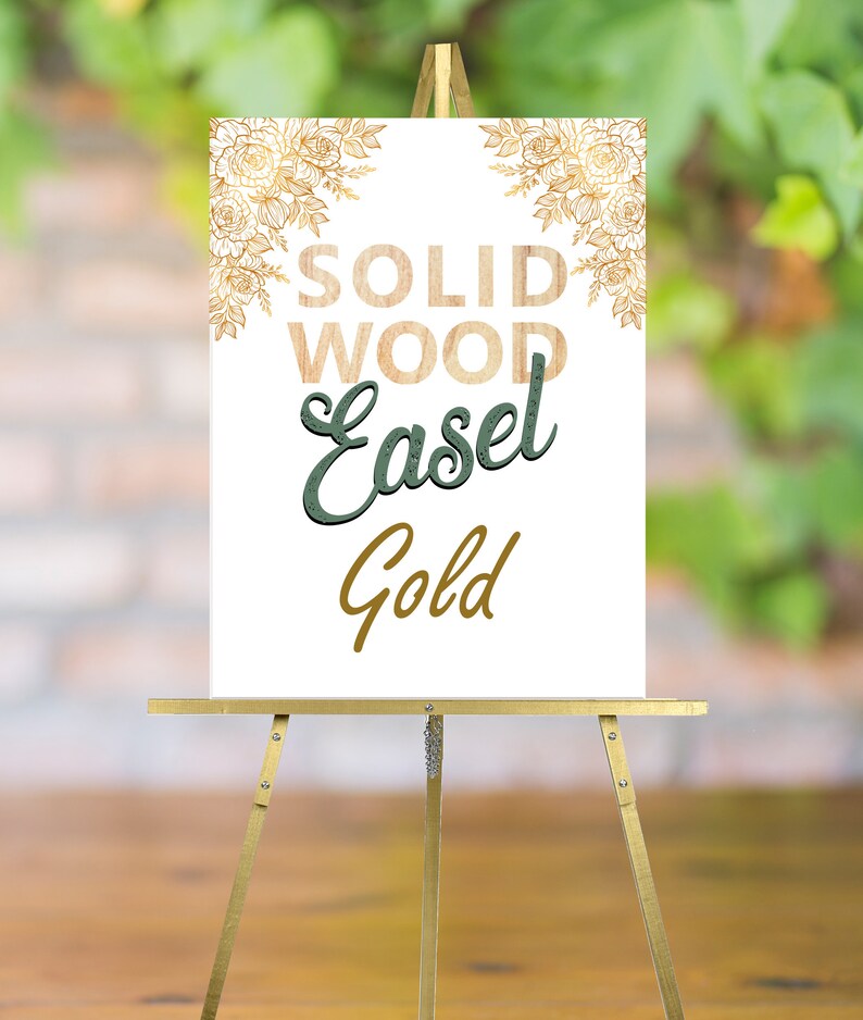 Gold Floor Easel Stand for Wedding Sign Easel Stand for Etsy