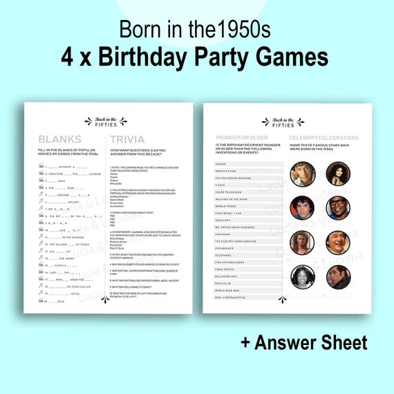 60th birthday games for party, 60th birthday party games, 60 birthday ...