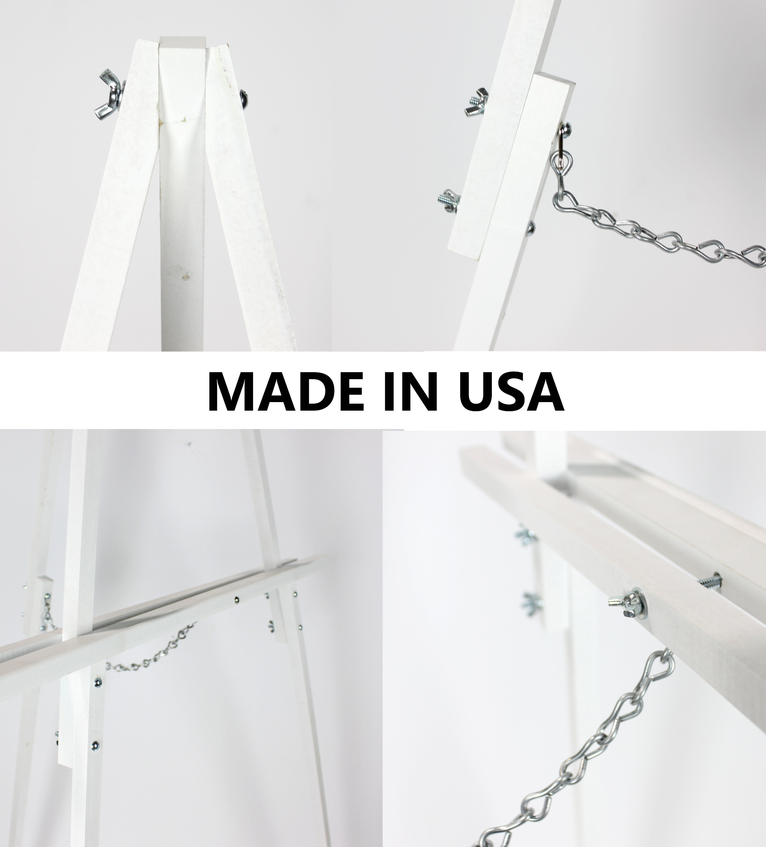 EWOID 6-Pack White Easel Stands – Lightweight Display Stands For Art, Signs & Photos