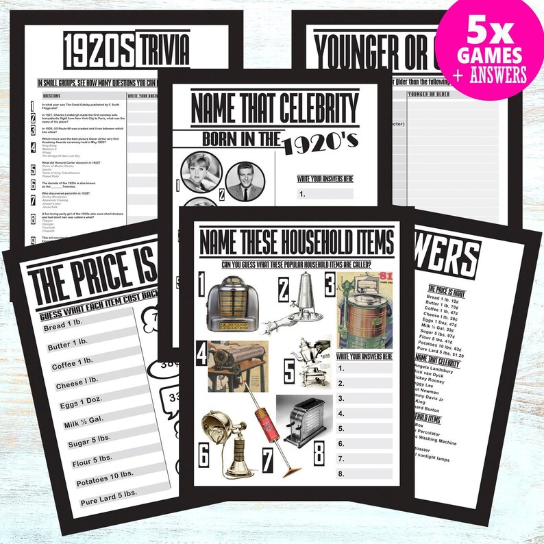 100th Birthday Party Games 100th Birthday Party Ideas 100th - Etsy