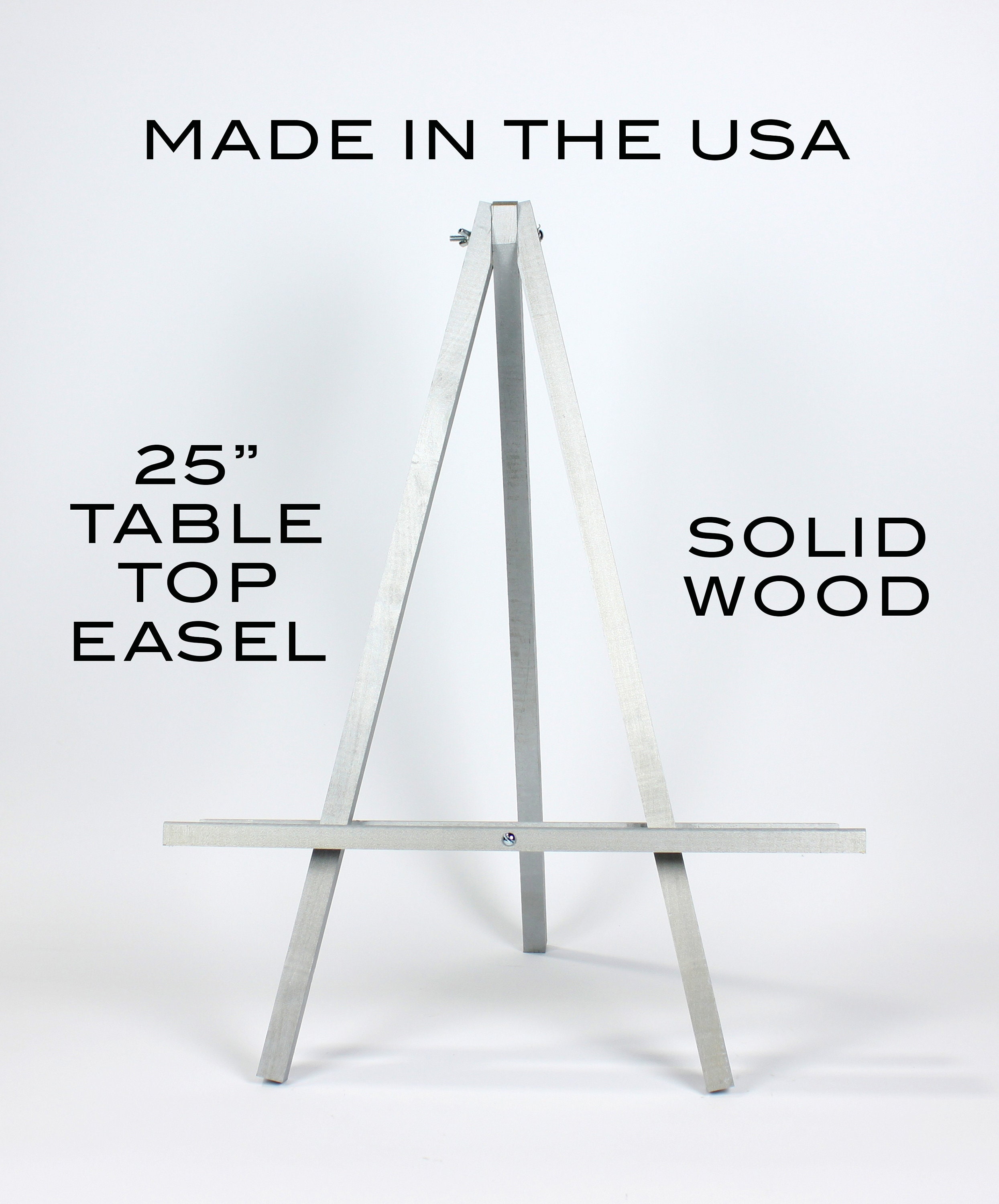 Silver Easel, Silver Table Stand, Table Top Easel for Sign, Display Easel  Table Top, Silver Wedding Easel 25 X 18 Inches Made in USA 