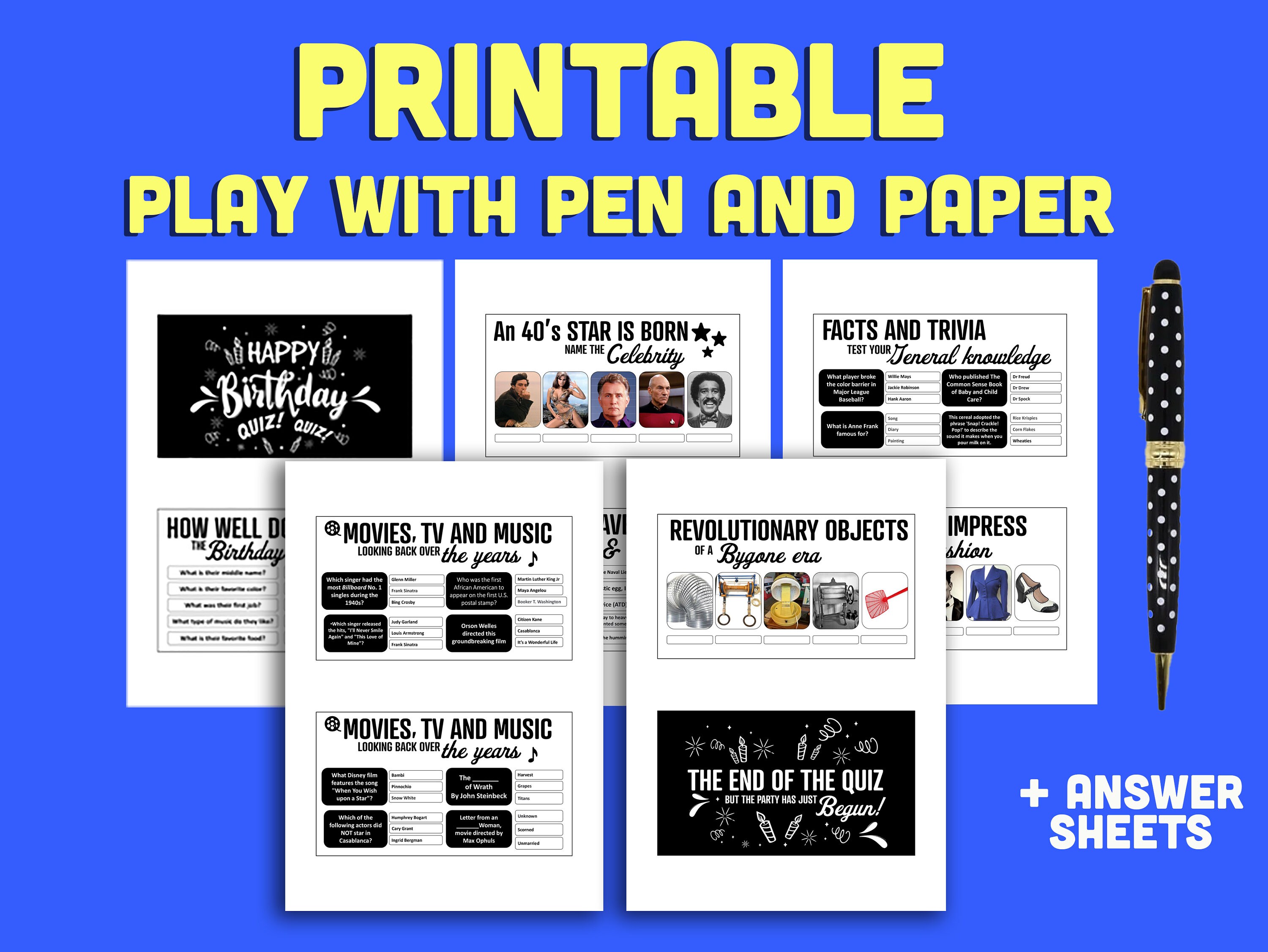 77th Birthday Party Games NEW Powerpoint Presentation And Printable 77th Birthday Party Games NEW Powerpoint Presentation And Printable