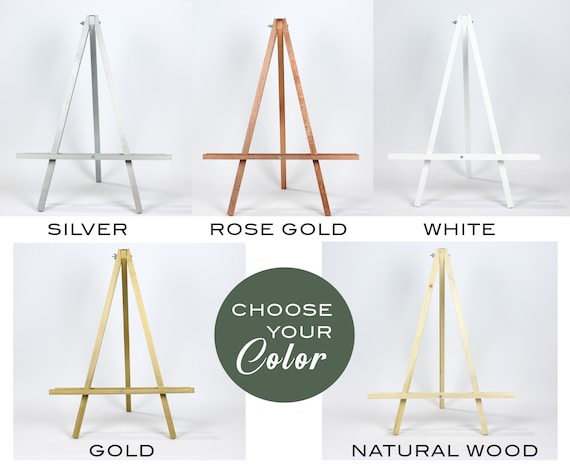 Buy Rose Gold Easel, Table Top Easel for Sign, Wedding Sign Stand