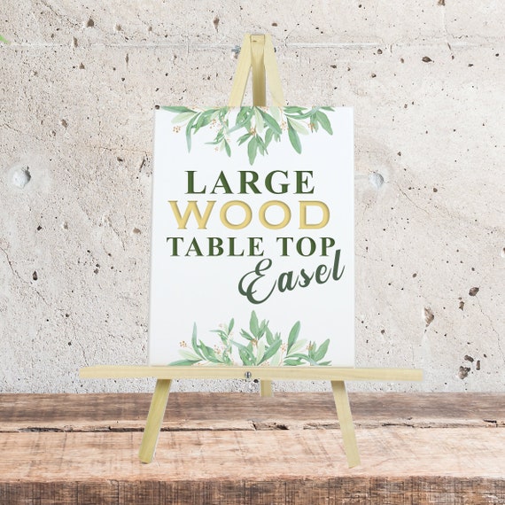 Wood Tabletop Easel, Table Top Easel for Sign, Natural Wood Easel