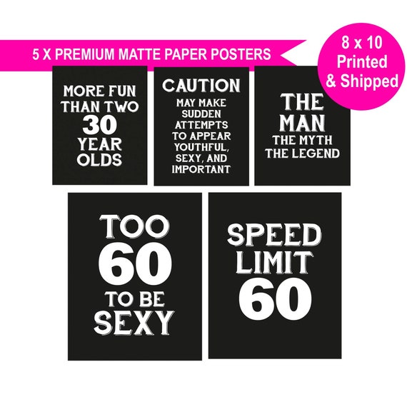 60th Birthday Decoration For Men 60th Birthday Sign 60 Etsy