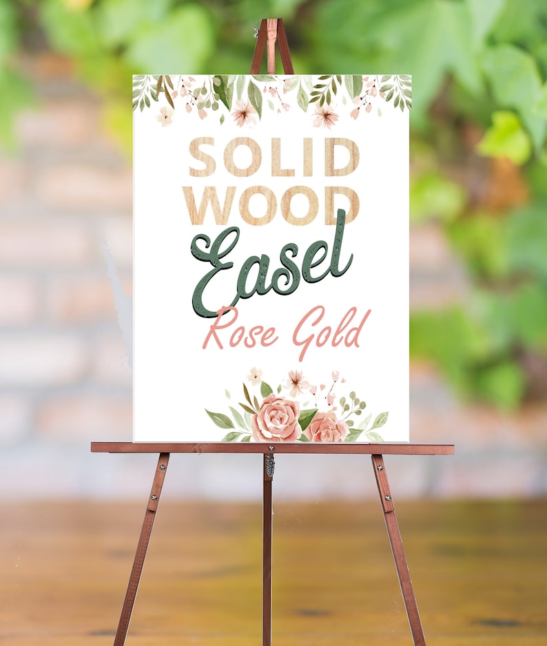 Rose Gold Easel for Wedding Easel Floor