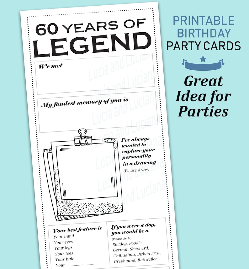 60th birthday games for party 60th birthday party games