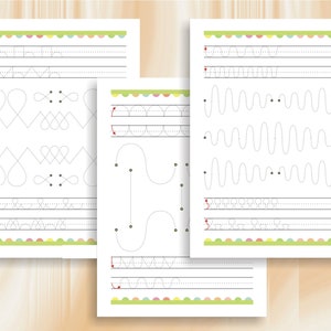 Tracing Lines Pre-Write Practice Line Tracing for kindergarten children Download Digital Printable Workbook image 6