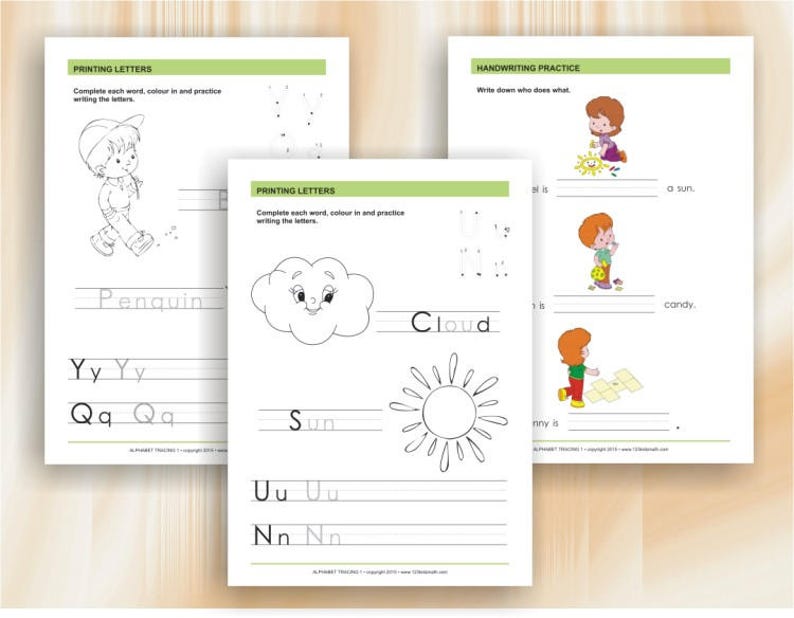 alphabet tracing worksheets for preschool and kindergarten