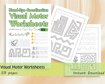 Visual Motor Skills Workbook: Hand-Eye Coordination Exercises (PDF Download)
