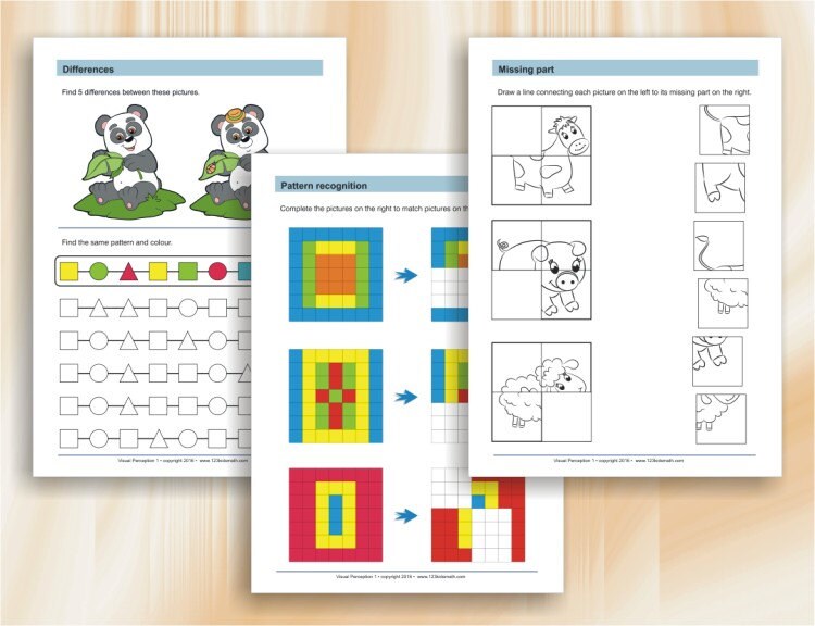 Visual Perception Activities 40 Printable Worksheets | Etsy