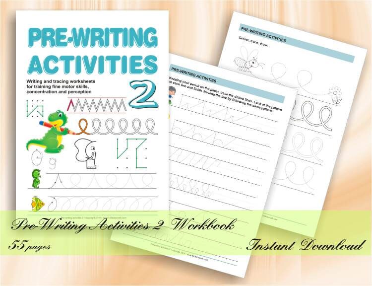 pre writing activities for preschool kindergarten 52 etsy