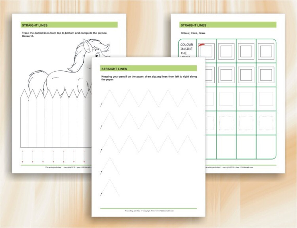 Pre-writing Activities for Preschool & Kindergarten 49 Printable