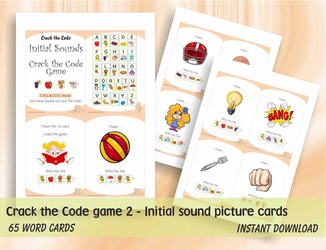 Initial Sounds - Crack the Code Game Part 2 - Reading CVCC & CCVC Words ...