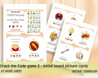 Initial sounds - Crack the Code game Part 2 - reading CVCC & CCVC words - PDF for download