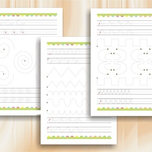 Tracing Lines Pre-Write Practice Line Tracing for kindergarten children Download Digital Printable Workbook image 4