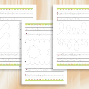 Tracing Lines Pre-Write Practice Line Tracing for kindergarten children Download Digital Printable Workbook image 7