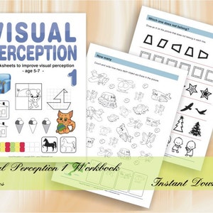 Visual Perception Activities | 40 printable worksheets |Download Digital Printable Workbook