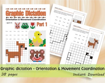 Graphic Dictation Workbook: Orientation & Movement Coordination (PDF Download)