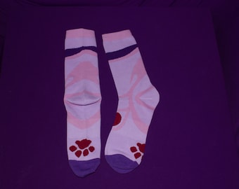 Espeon inspired socks - Faux Paws Socks Bast