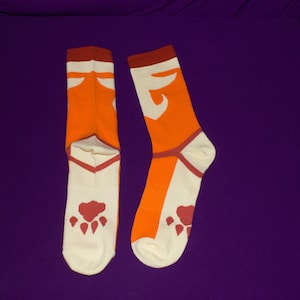 Flareon inspired socks - Faux Paws Socks Hephaestus