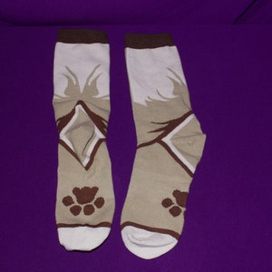 Eevee inspired socks - Faux Paws Socks Gaia