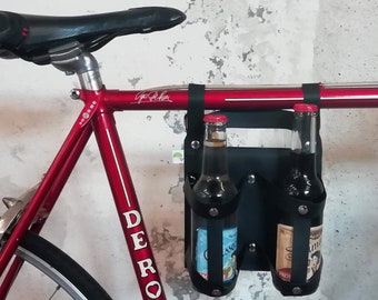 Bottle holder // bike beer holder // BeerBike // black // eco friendly design // ecodesign cruelty free // gift for him and for her