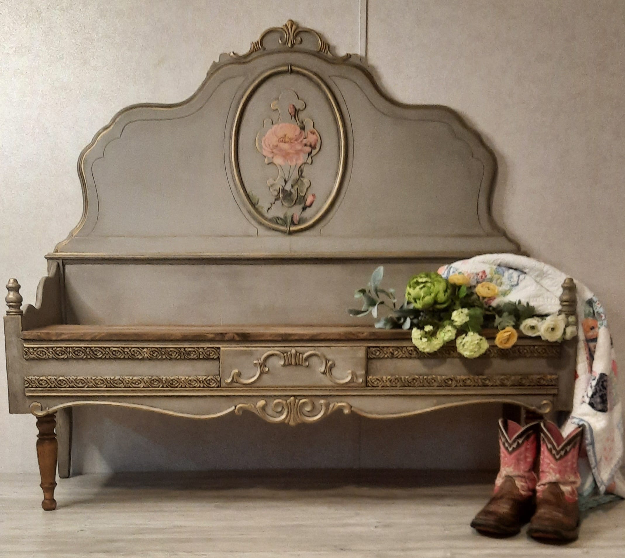 Headboard Bench Etsy