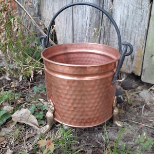 Hammered Copper Cauldron 1960&#39;s