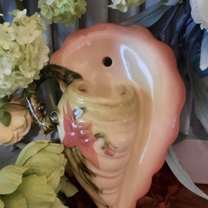 Vintage Hull Pottery Woodland Rose Wall Pocket