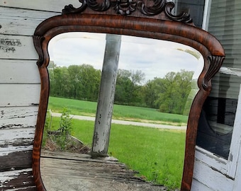 Antique Tigerwood Mirror