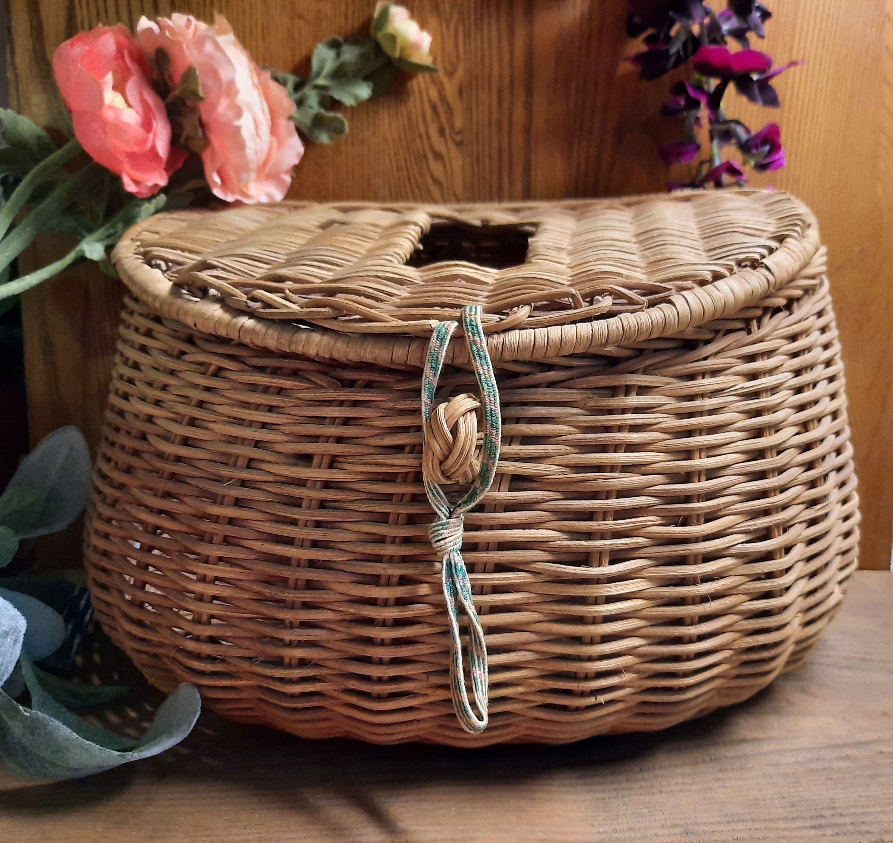 Vintage Fishing Basket Etsy