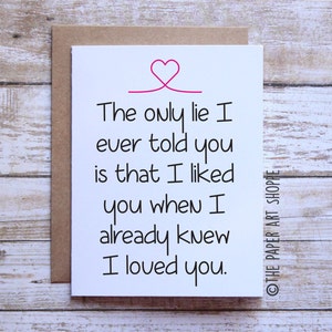 I love you card, Card for girlfriend, Card for boyfriend, Card for wife, Card for husband image 1