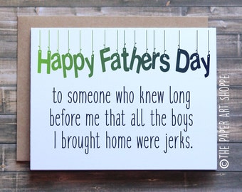 Funny Fathers Day Card, Fathers Day card from daughter,  Fathers day card from son, Happy fathers day