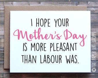 Funny mothers day card, mothers day card from son, mothers day card from daughter
