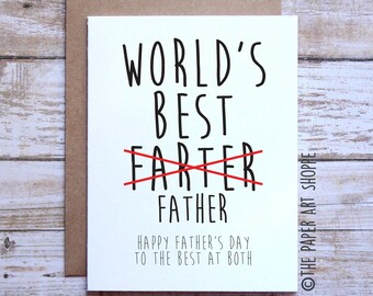 Happy Father's Day Farter Card, Funny Father's Day Card