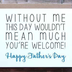 Funny Fathers Day Card, Happy fathers day card, fathers day card from son, fathers day card from daughter