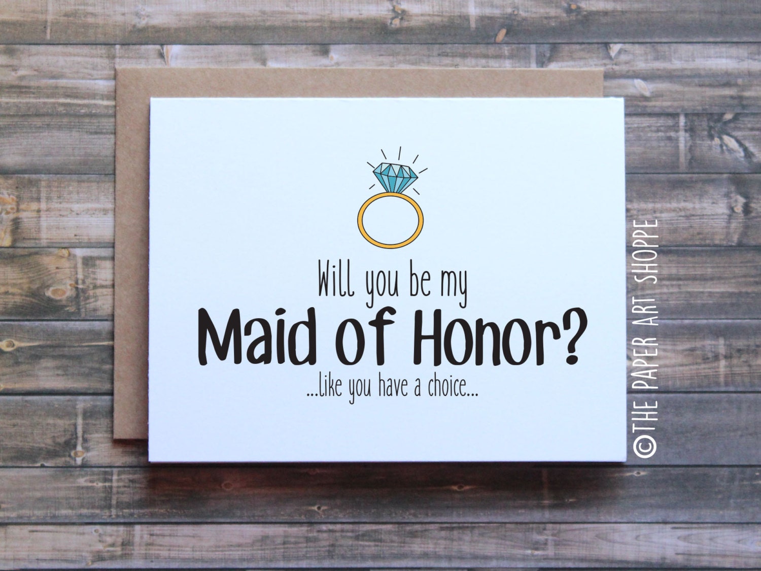Funny Will You Be My Maid Of Honor Card Funny Maid Of Honor Etsy