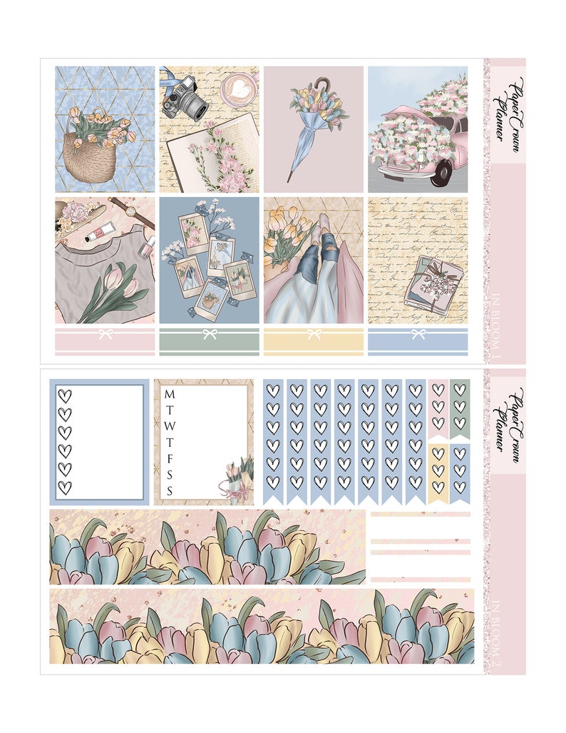 IN BLOOM Printable Planner Stickers For Erin Condren Etsy In bloom printable planner stickers for erin condren etsy
