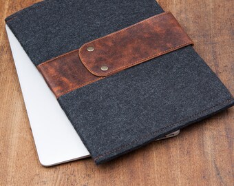 Professionally Hand Stitched Leather Sleeve Case Cover for ASUS ZenBook FREE Personalised Rough Style Bag Flip Chromebook UX331 UX305