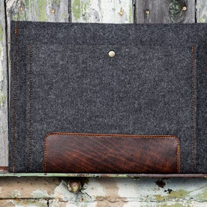 Dark Felt Microsoft Surface pro 9 case. surface laptop 5 case. surface go 3 case. Surface Book 3 case 13.5 15. Surface Laptop Studio 14.4 image 4