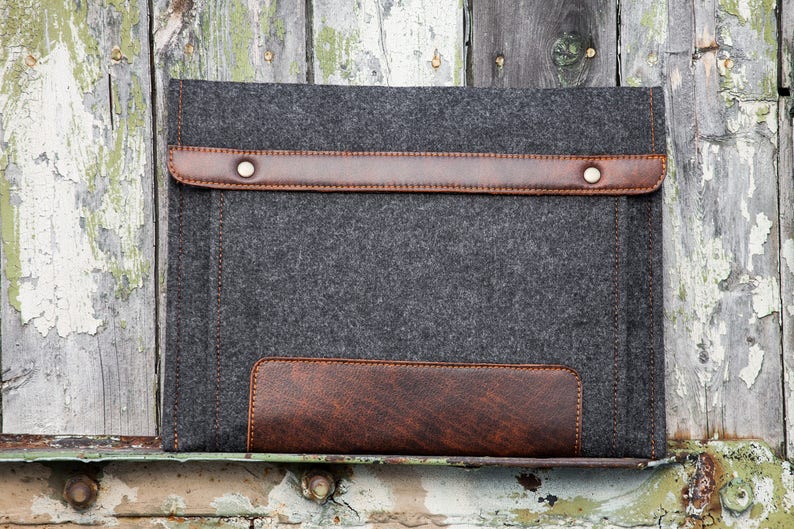 Dark Felt Microsoft Surface pro 9 case. surface laptop 5 case. surface go 3 case. Surface Book 3 case 13.5 15. Surface Laptop Studio 14.4 image 2