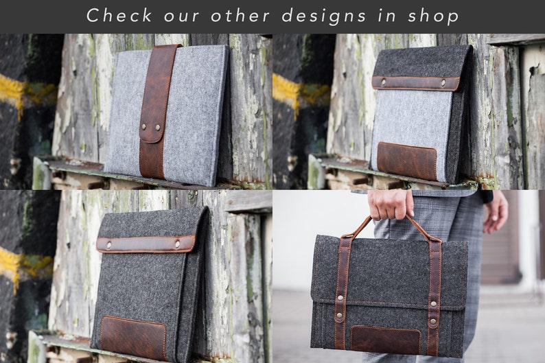 macbook cover 12 Dark Felt and leather MacBook Case 12 inch with extra pocket macbook case 12 inch mac 13 air case 2018 macbook 12 cover