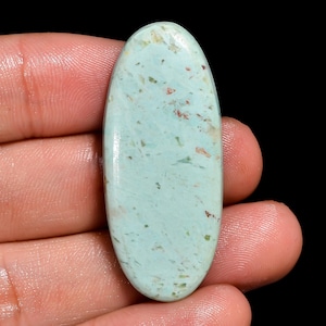 Natuurlijke chrysocolla ovale cabochon losse edelsteen voor het maken van sieraden 28 kt. 41 x 18 x 5 mm ST-18 gratis en expresverzending