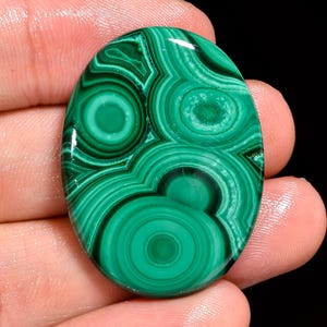 Natuurlijke malachiet ovale cabochon losse edelsteen voor het maken van sieraden 61,5 kt. 35 x 26 x 5 mm ST-26 gratis en expresverzending