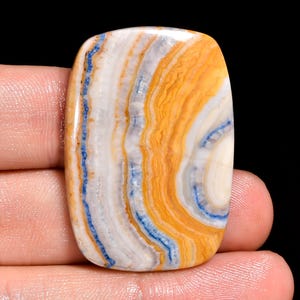 Natuurlijke blauwe scheeliet cabochon met stralende vorm losse edelsteen voor het maken van sieraden 51 kt. 38 x 26 x 5 mm ST-30 gratis en expresverzending