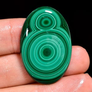 Natuurlijke malachiet ovale cabochon losse edelsteen voor het maken van sieraden 56 kt. 35 x 23 x 5 mm ST-25 Gratis en expresverzending