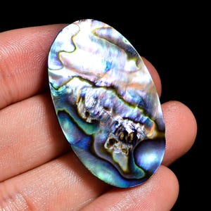 Natuurlijke abaloneschelp ovale cabochon losse edelsteen voor het maken van sieraden 51 kt. 38 x 23 x 7 mm ST-21 Gratis en expresverzending